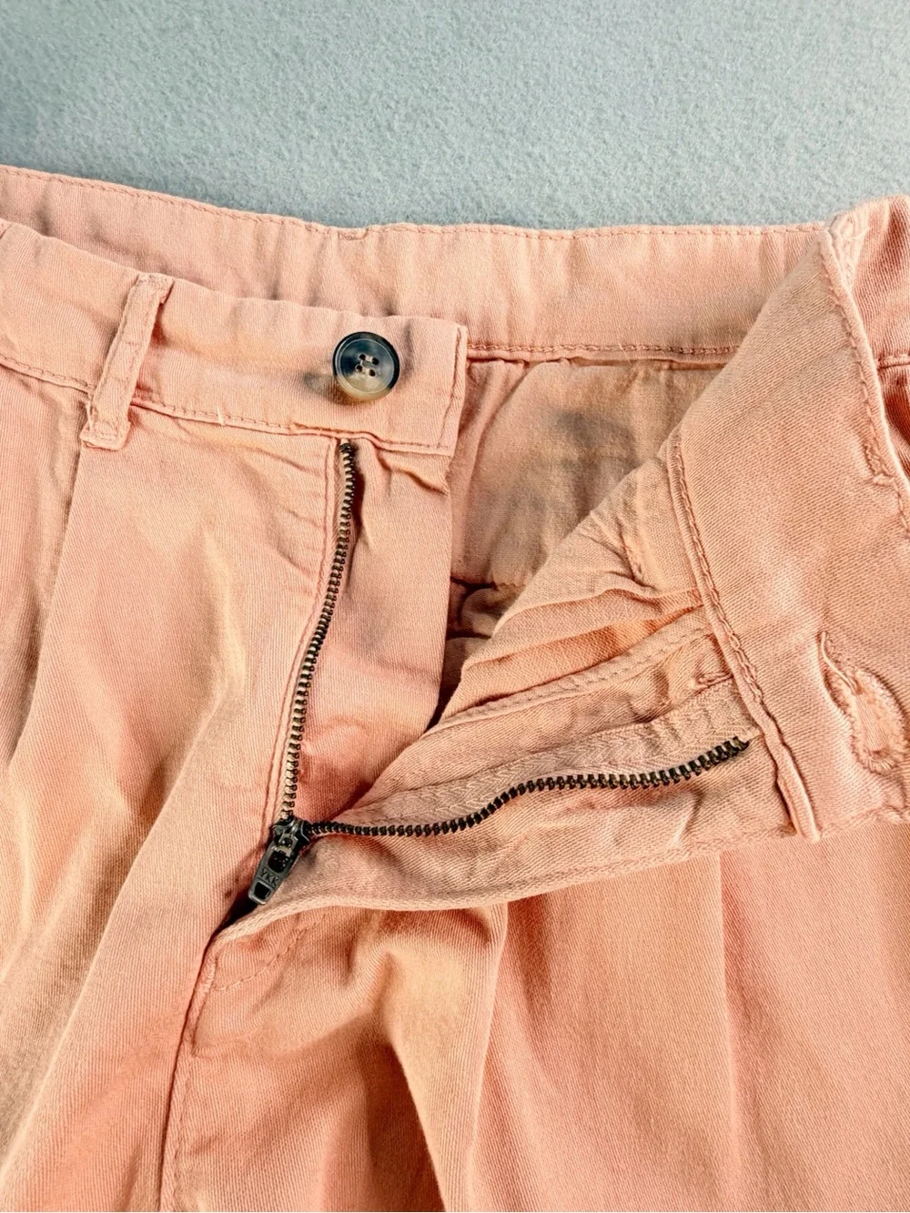 Free People Billie Chino Shorts Pleated Rose Pink Size 4 Beachy Boho Summer Girl